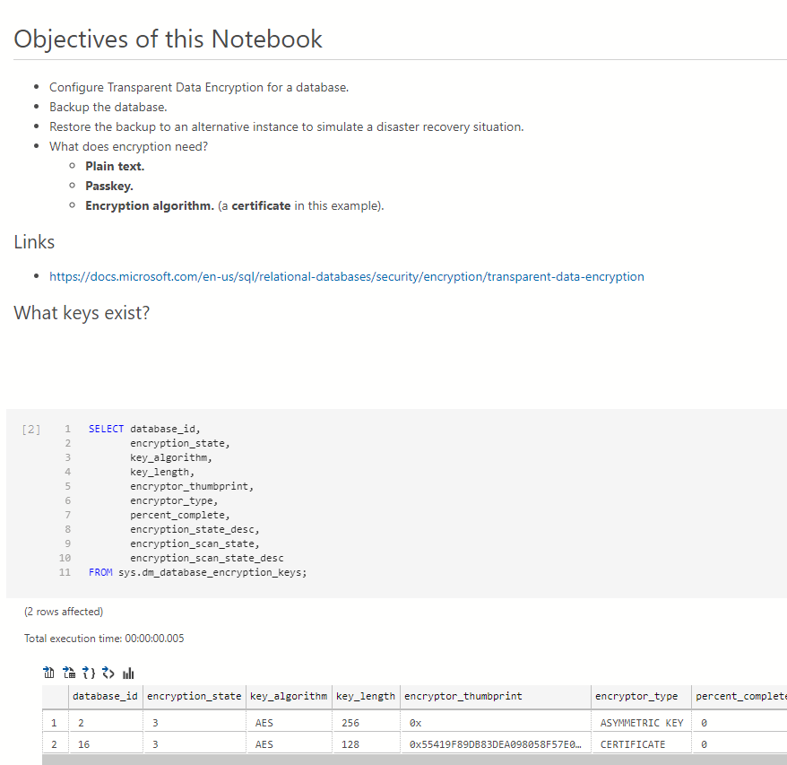 Azure Data Studio Notebook