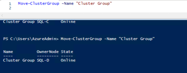 move cluster group