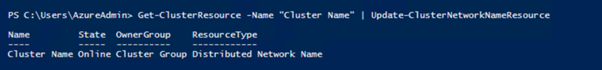 update cluster name